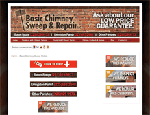 Tablet Screenshot of basicchimneysweep.com